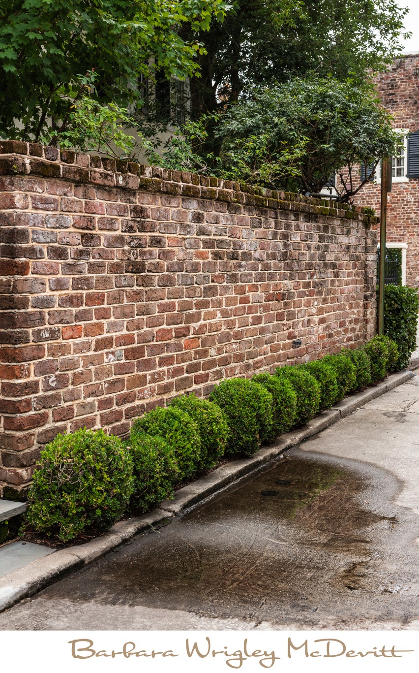 Original Brickwork Decorates Alley in Charleston