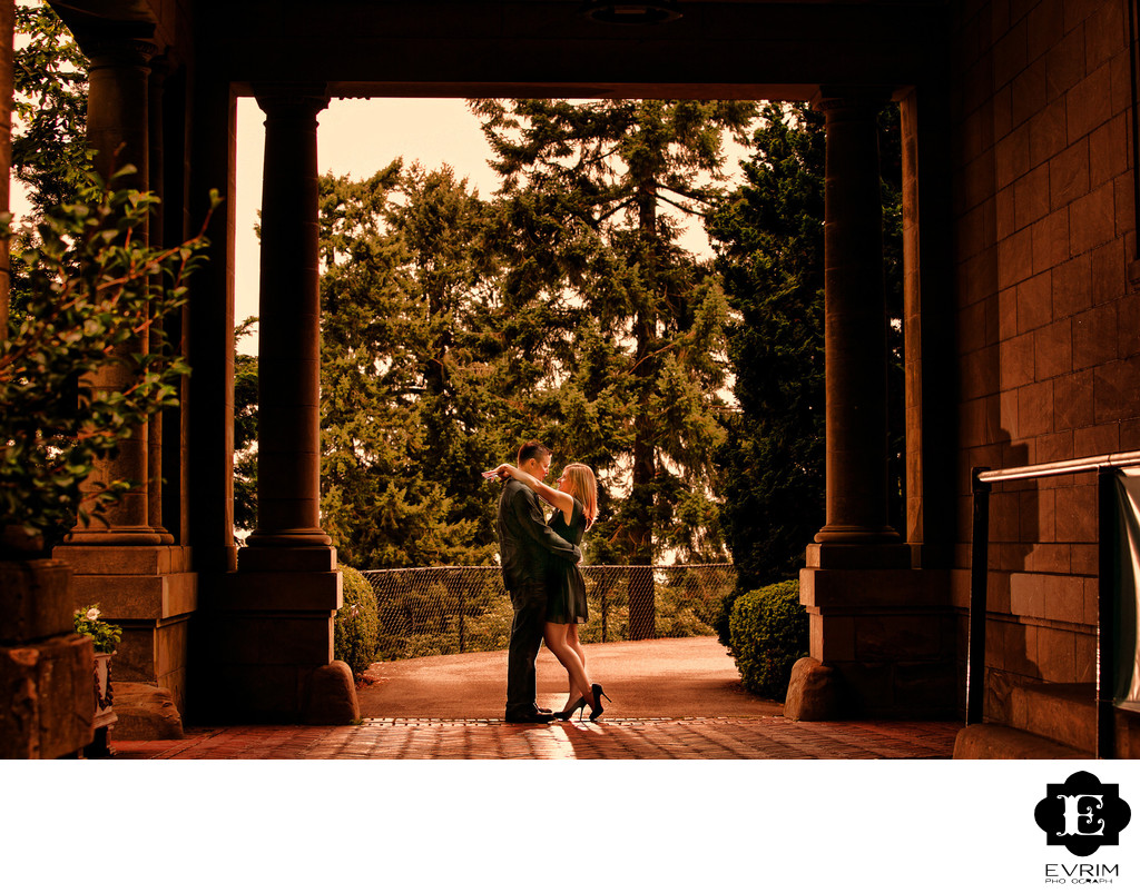 Pittock Mansion Engagement Picture