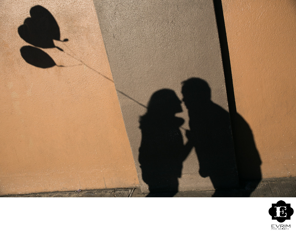 Artistic Engagement Portrait with Shadow