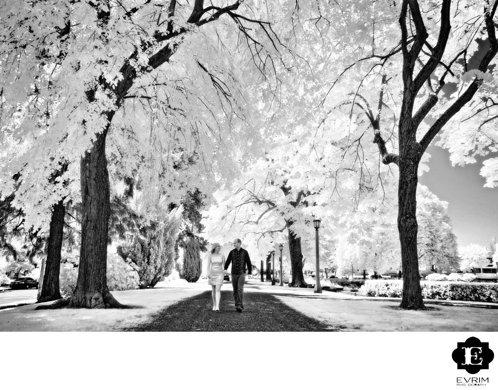 Artistic Infrared Portland Engagement Picture