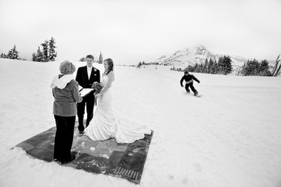 Snow Wedding Ceremony Mt Hood