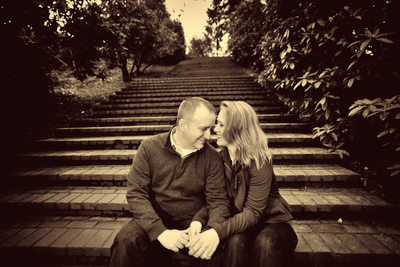 Vintage Engagement Picture in POrtland