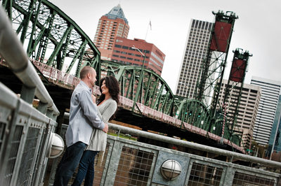 Eastbank Esplanade Portland Engagement Picture