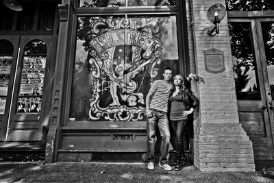 Downtown Portland Engagement Picture