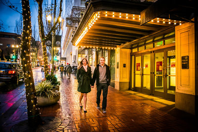 Portland Evening Engagement Picture