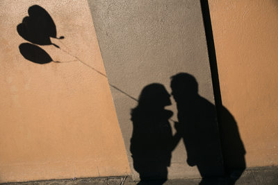 Artistic Engagement Portrait with Shadow