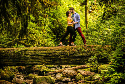 Outdoor Portland Engagement Picture