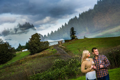 Vineyard Engagement Picture