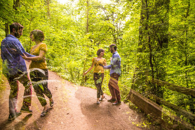 Creative Portland Double Exposure Engagement Picture