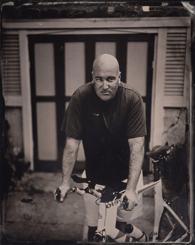 Tintype Bicyclist outdoor
