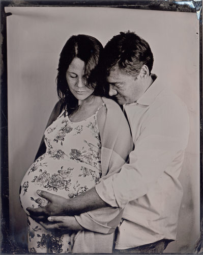 Tintype Maternity Portrait