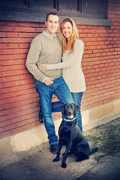 Portland Engagement Picture with Dog