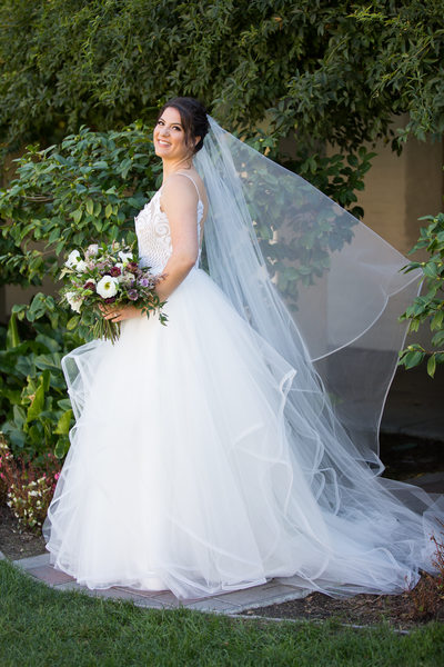 Classic Bridal Portrait with Cathedral Length Veil