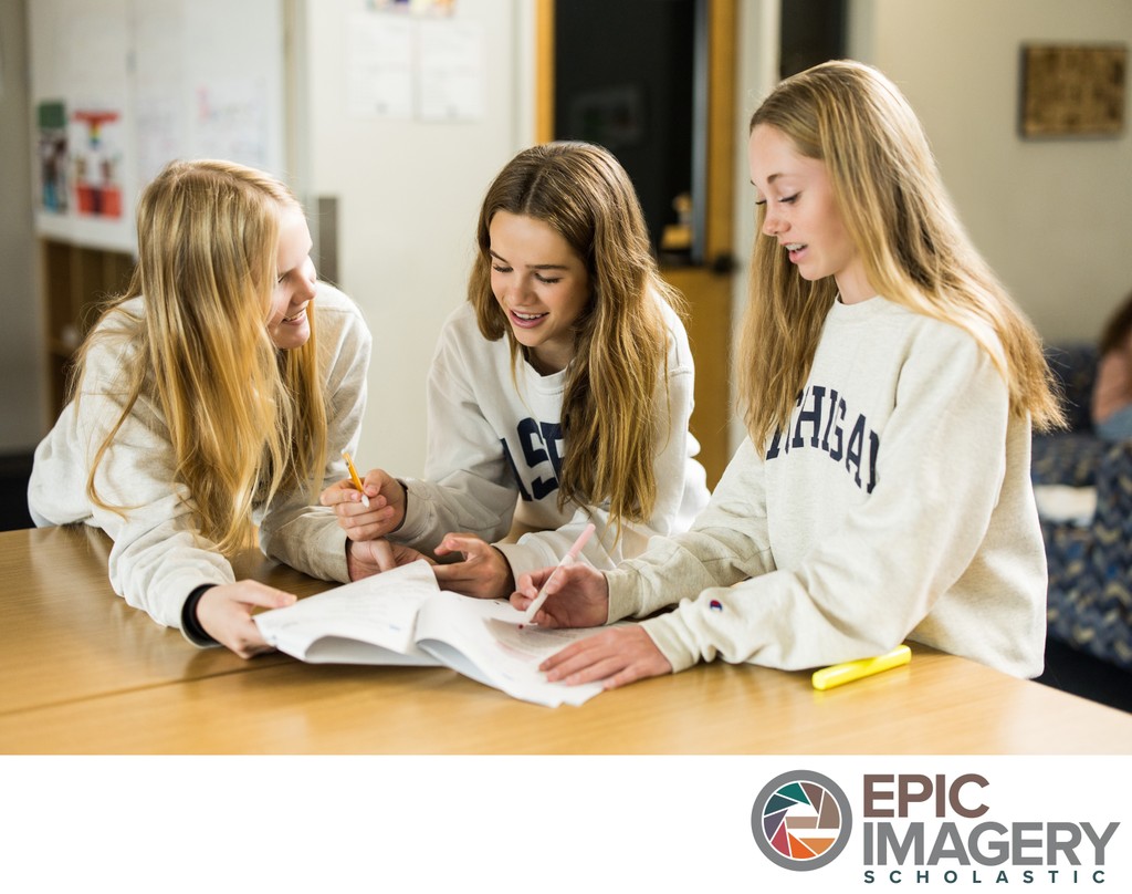 Private School Classroom Photography – Academic Learning in a collaborative classroom | Denver, CO 