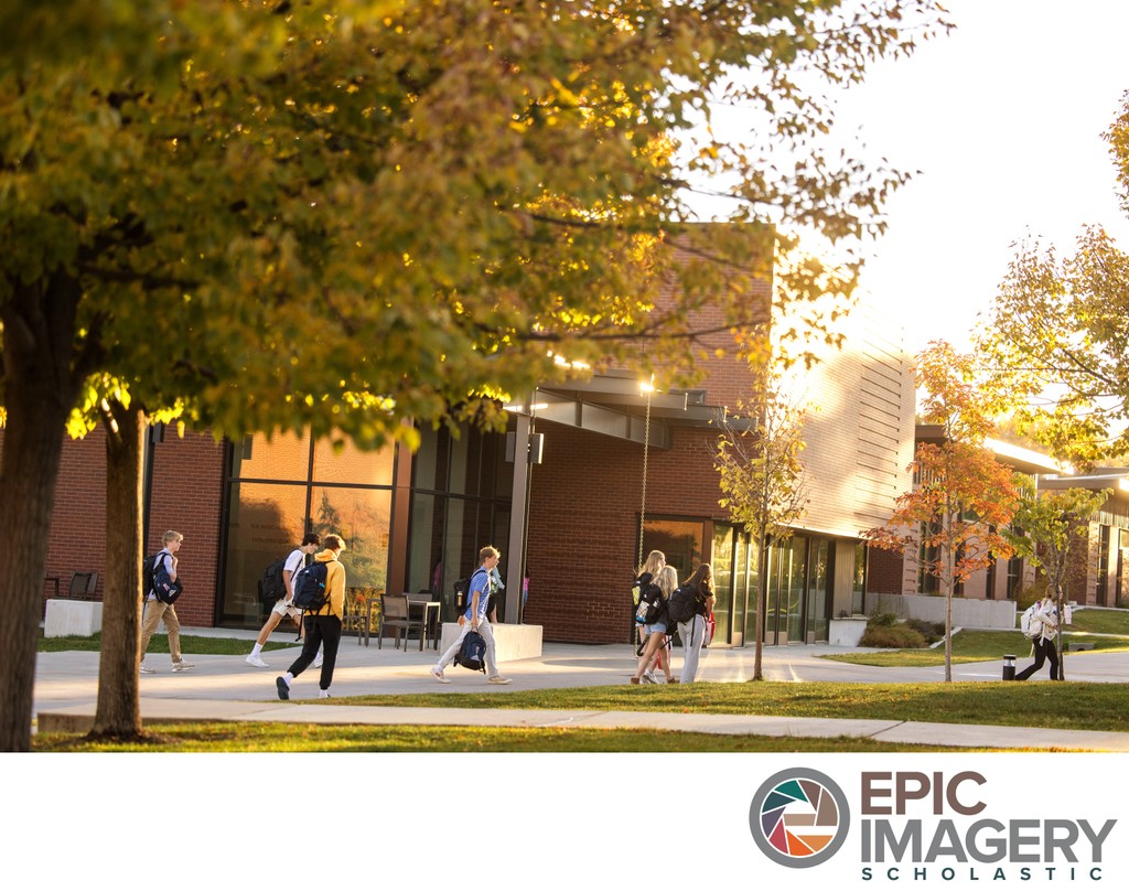Private School Campus Life Photography – Student Community Walking Together | Denver, CO