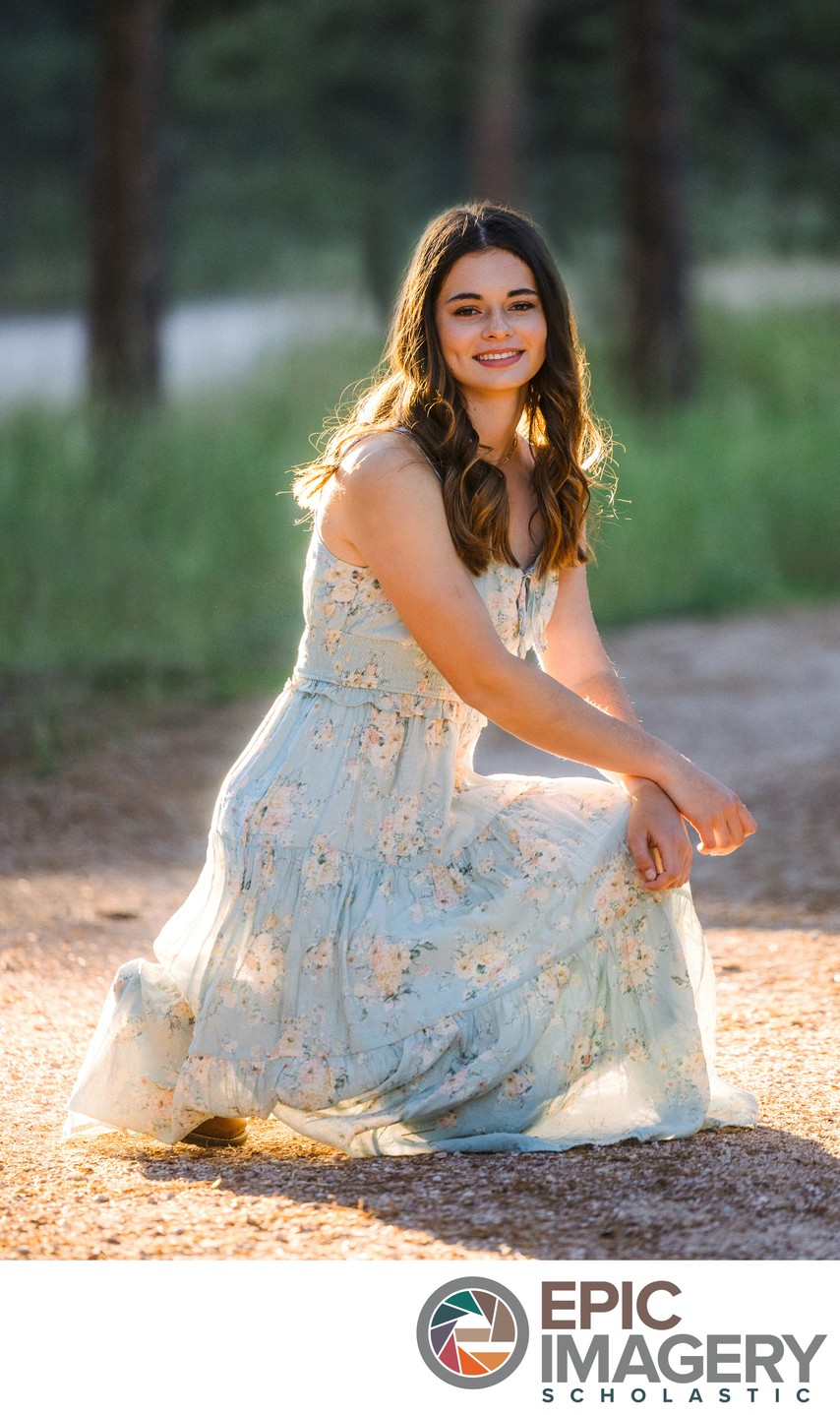 Outdoor Senior Portrait in Golden Evening Light