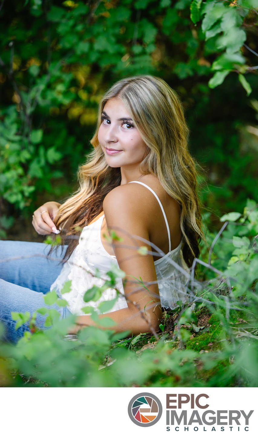 Scholastic Senior Portrait in Natural Outdoor Setting