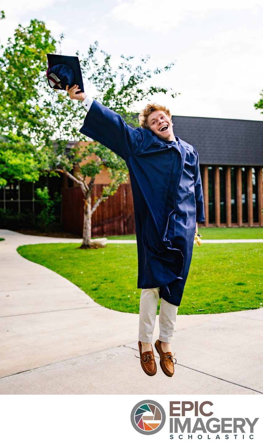 Graduation Celebration Portrait on Campus
