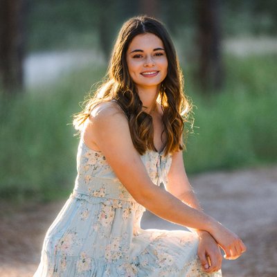 Outdoor Senior Portrait in Golden Evening Light