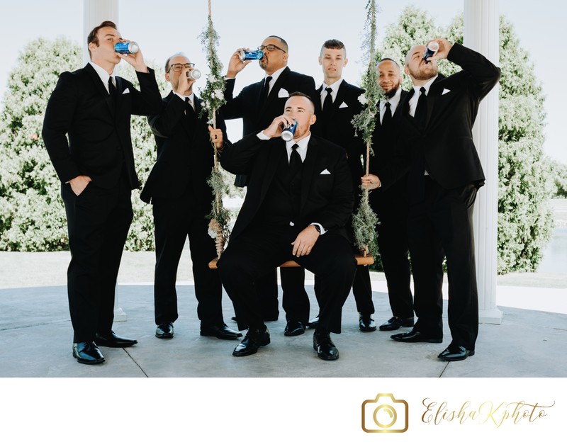 Groomsmen on the Swing 