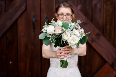 Bride and Bouquet