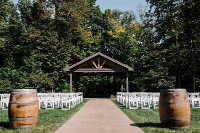 Outdoor Ceremony Space | Barn at Bay Horse Inn