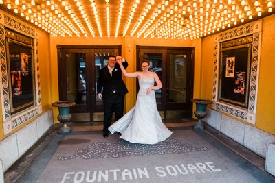 Wedding Photo with Theatrical Flair 