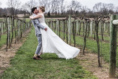 Couple's Portraits in the Vineyard