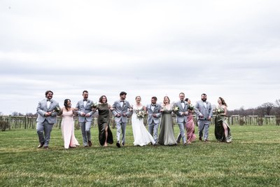 Unique Wedding Party Posing 