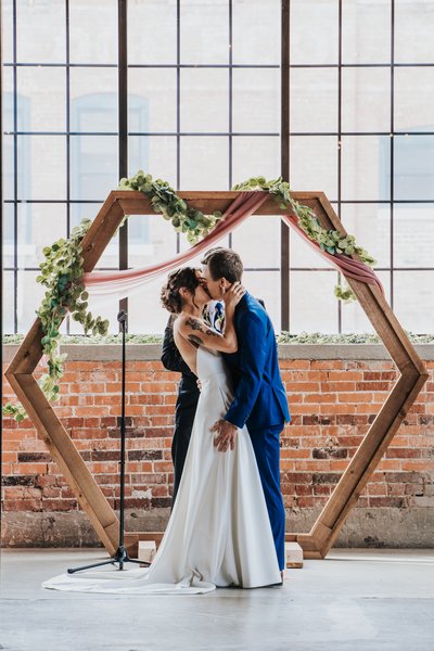 First Kiss | Industry Wedding