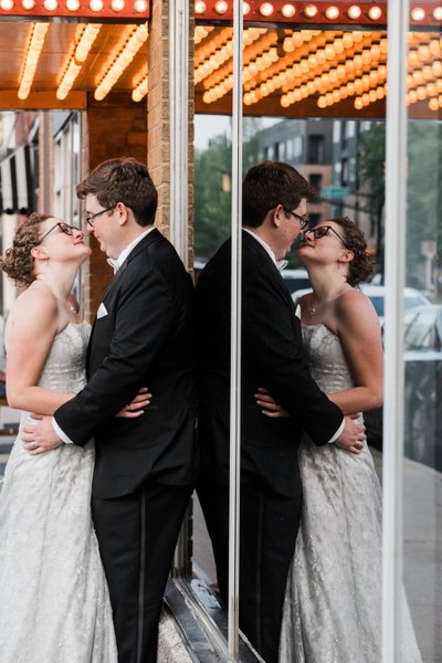 Artistic Wedding Photography at Fountain Square Theater