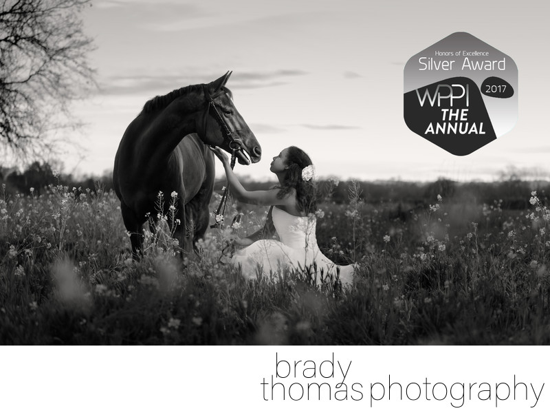 Bride and Horse Photo Contest Winner