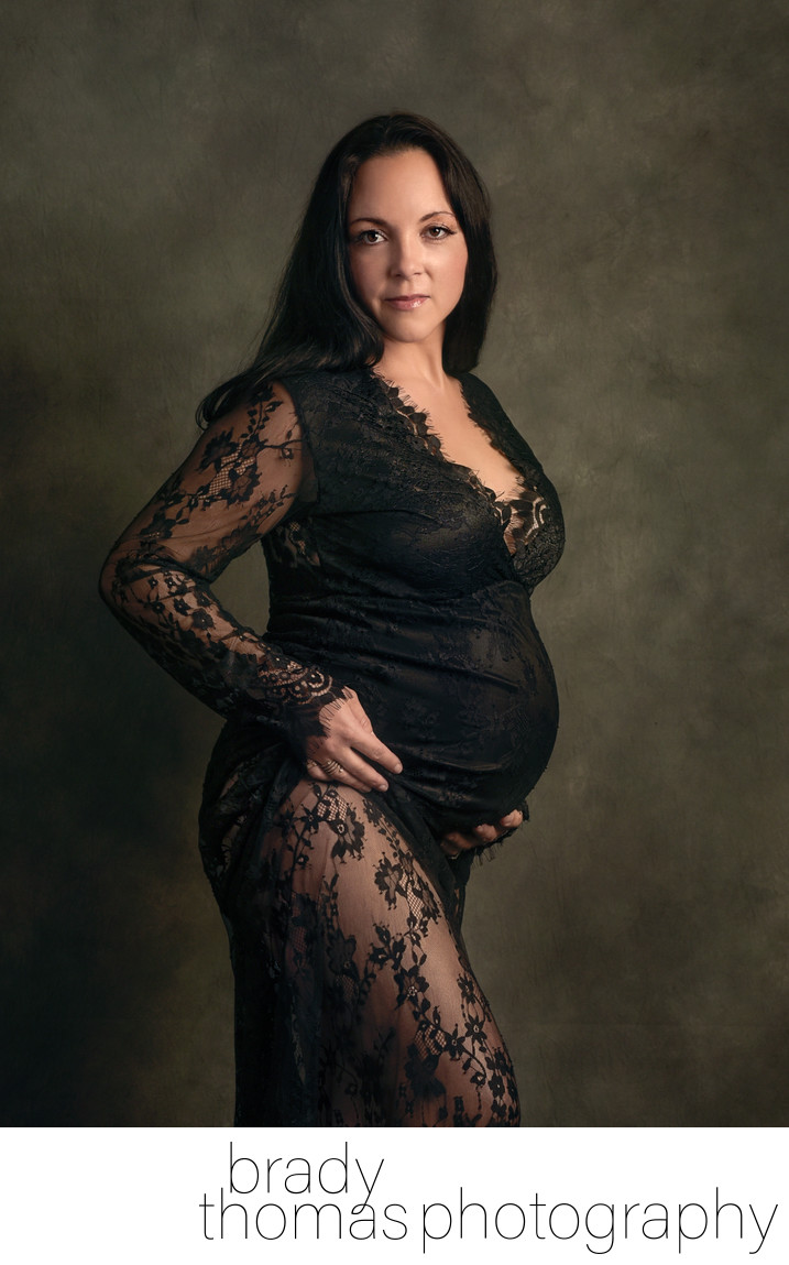 Fine Art Studio Maternity Portrait - Benicia & San Francisco Bay Area