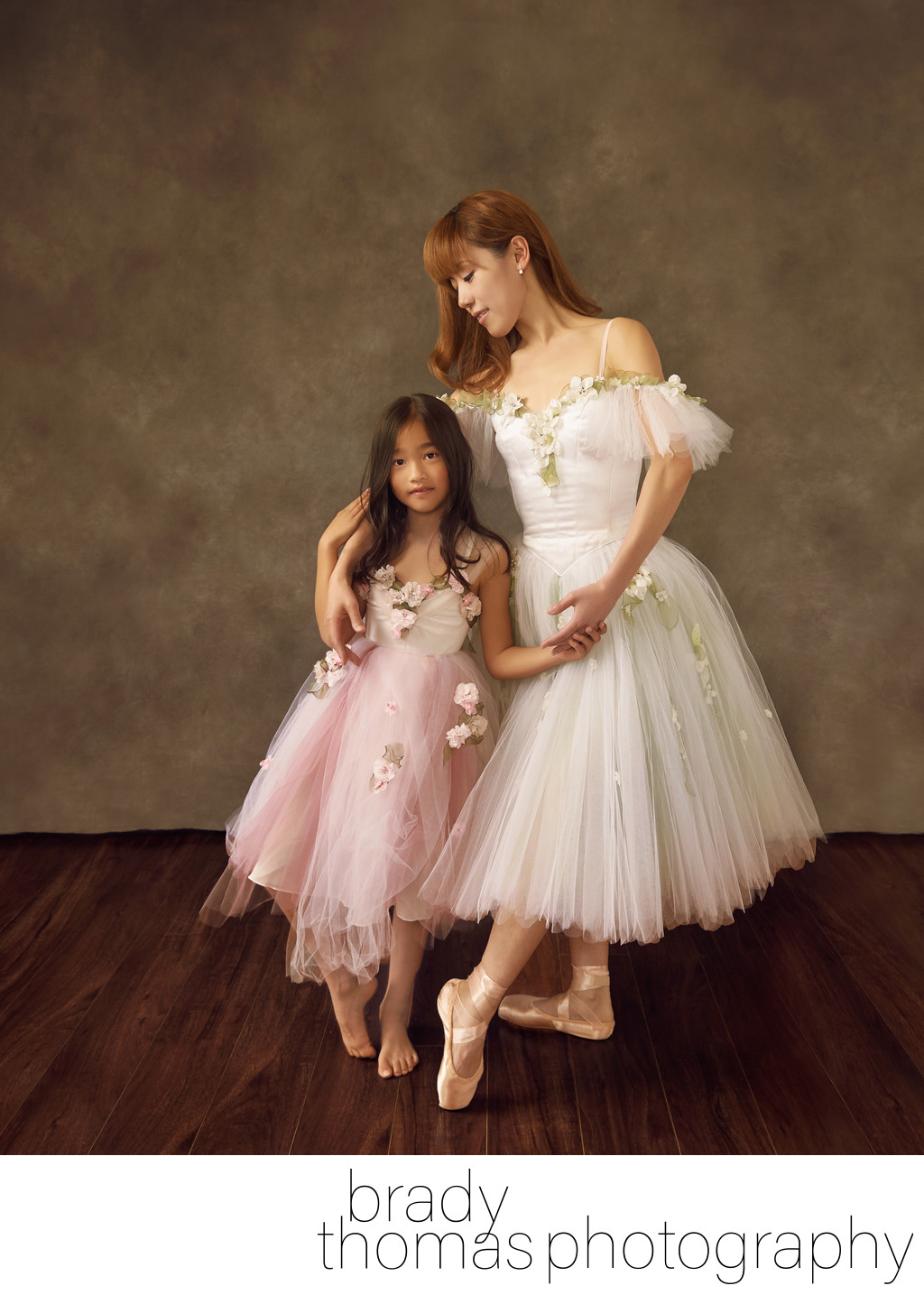 Studio Portraits of Ballerina Mom and Daughter