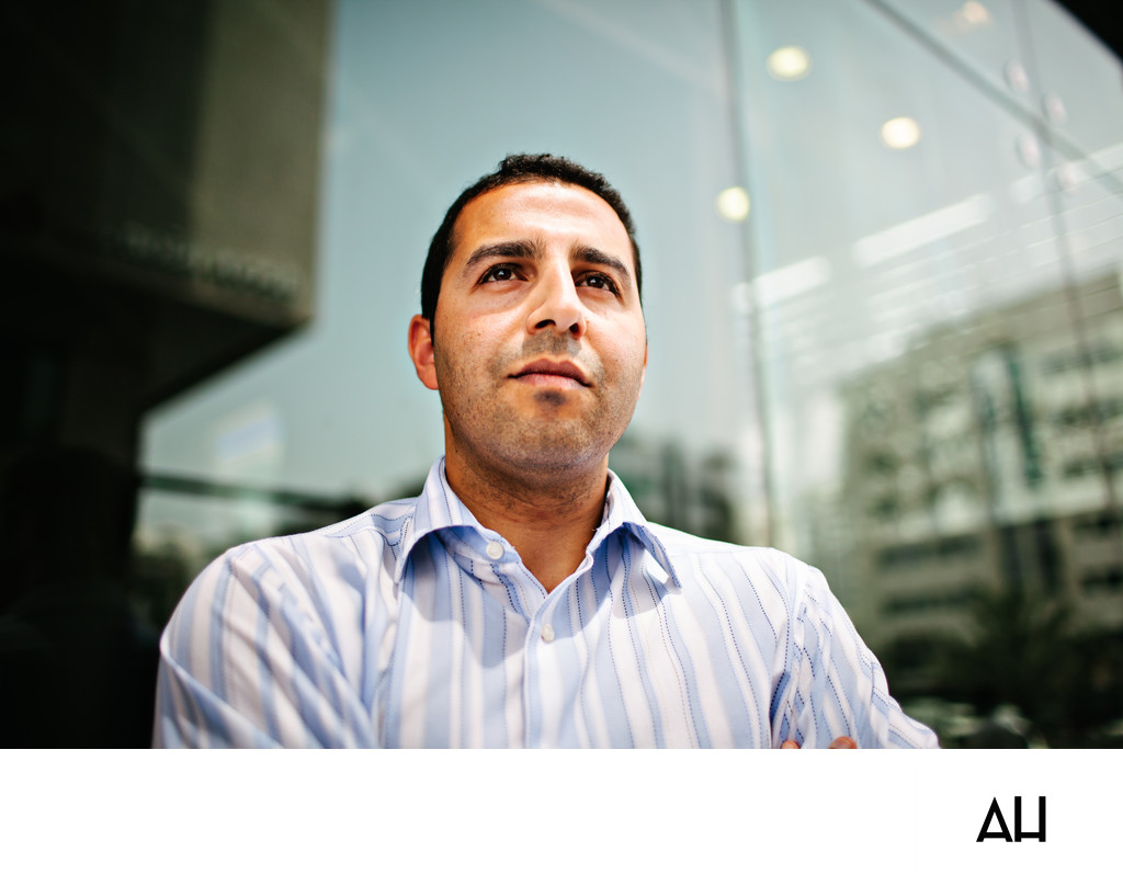 Businessman Outside Modern Office Building