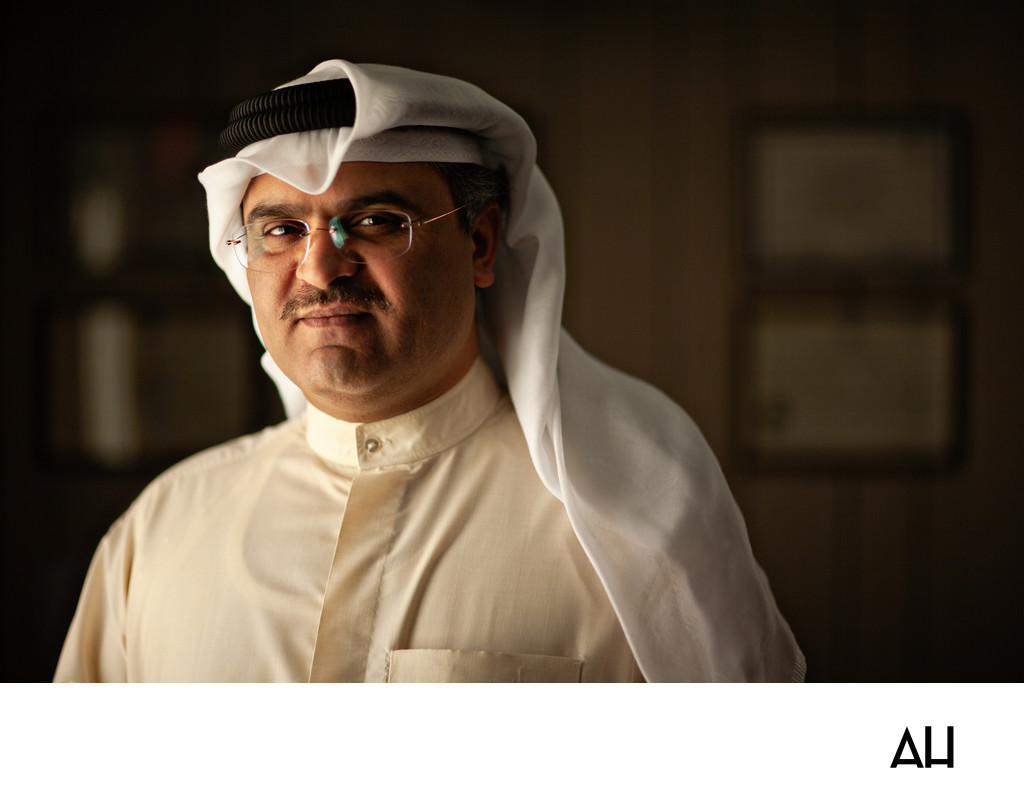 Gulf Businessman in Traditional White Attire