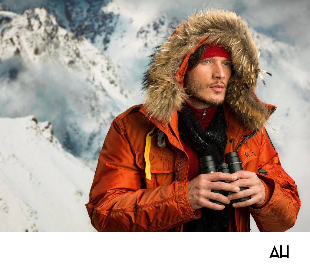 Men's Winter Parka with Binoculars