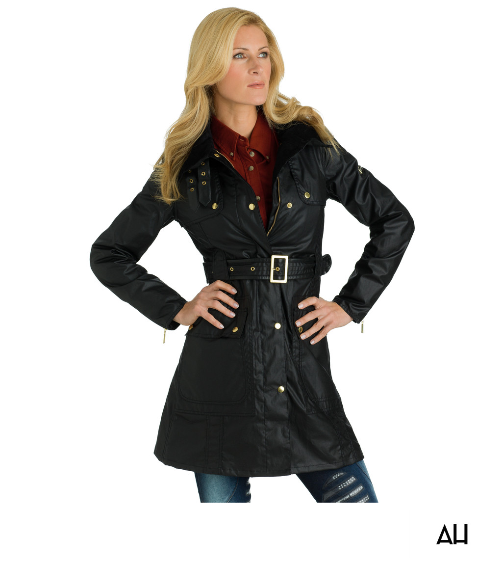 Women's Black Belted Winter Coat