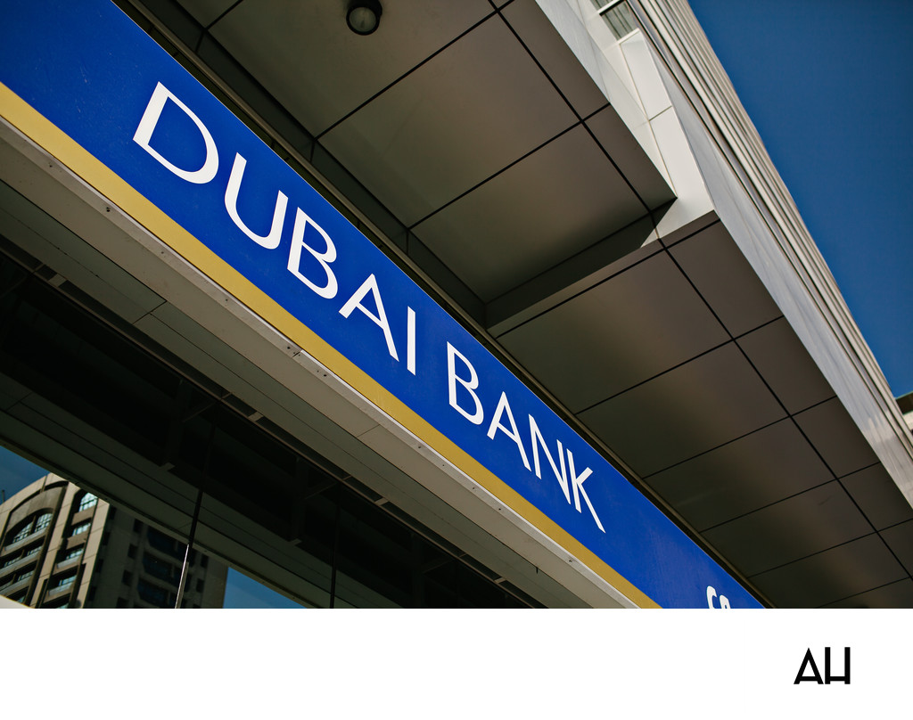 Dubai Bank Exterior Sign