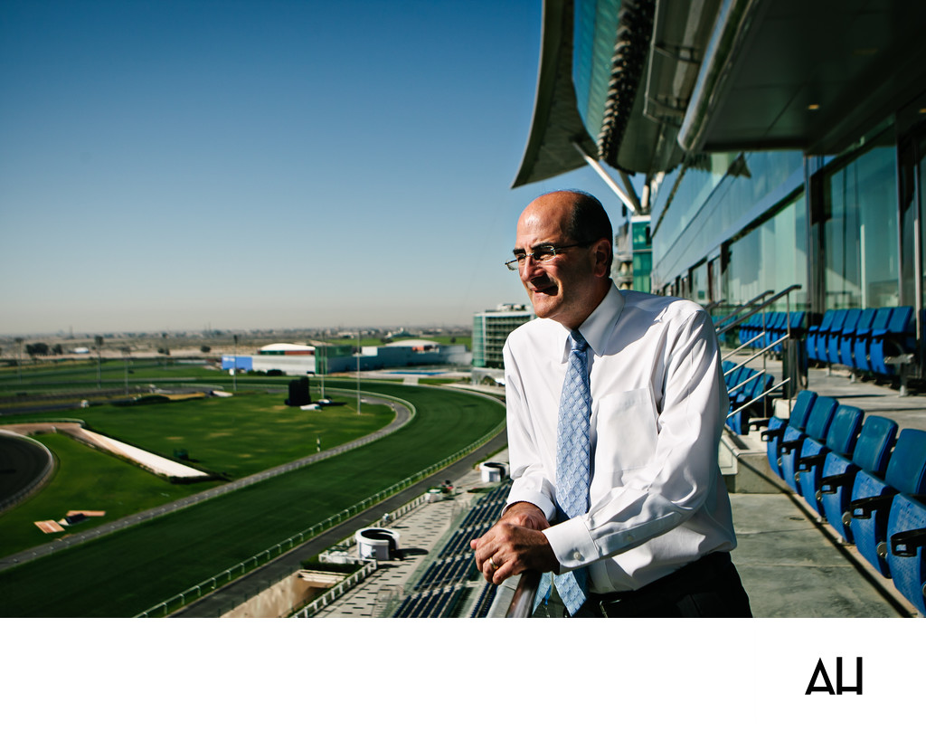 Racetrack Executive Overlooking the Course