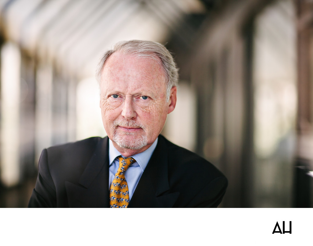 Senior Executive Portrait with Yellow Tie