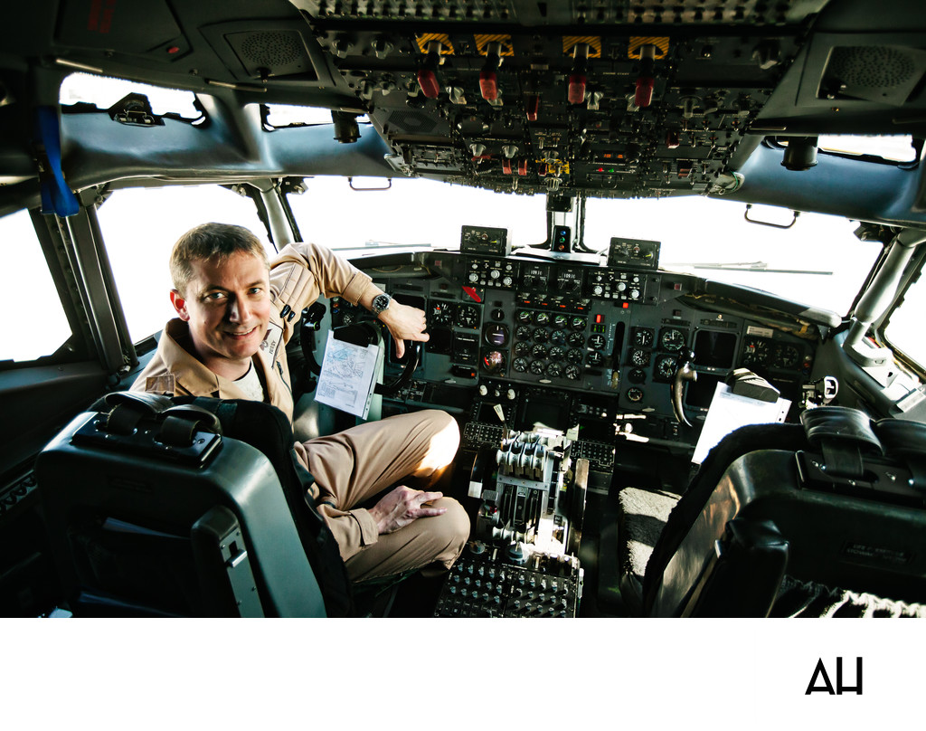 Military Pilot Inside an Aircraft Cockpit