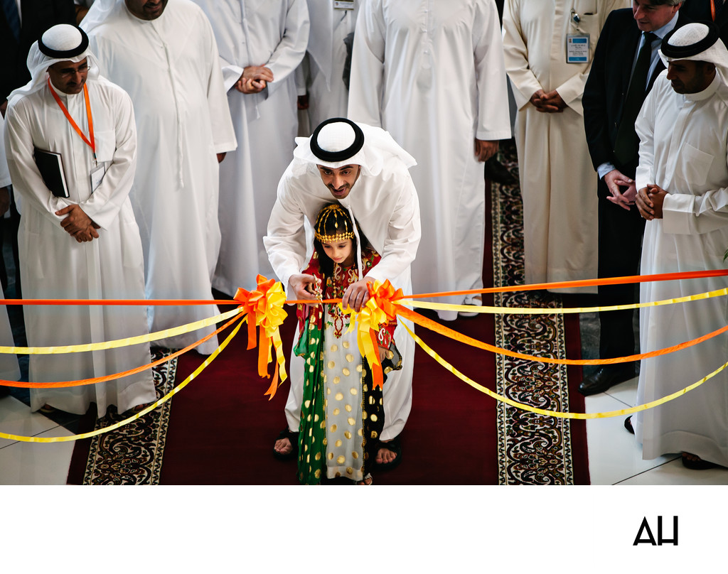 Ribbon Cutting at an Emirati Opening Ceremony