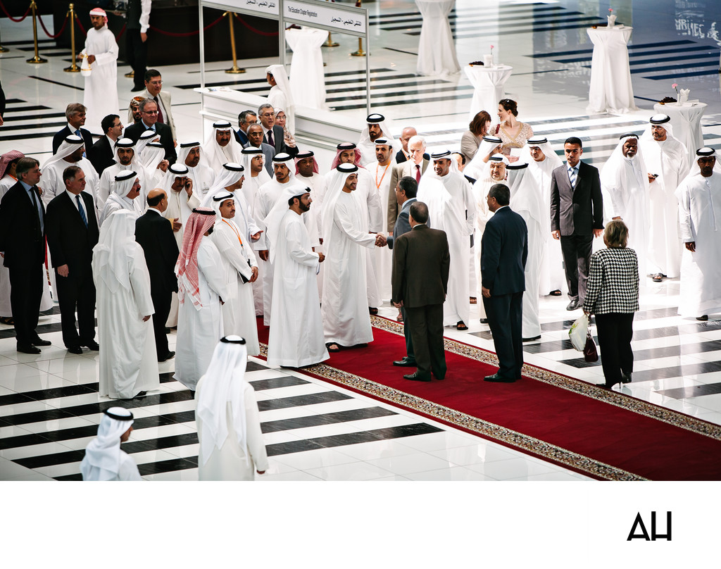 Emirati and International Delegates at a Ceremony