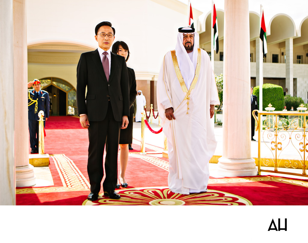 Lee Myung-bak and Sheikh Khalifa in Abu Dhabi