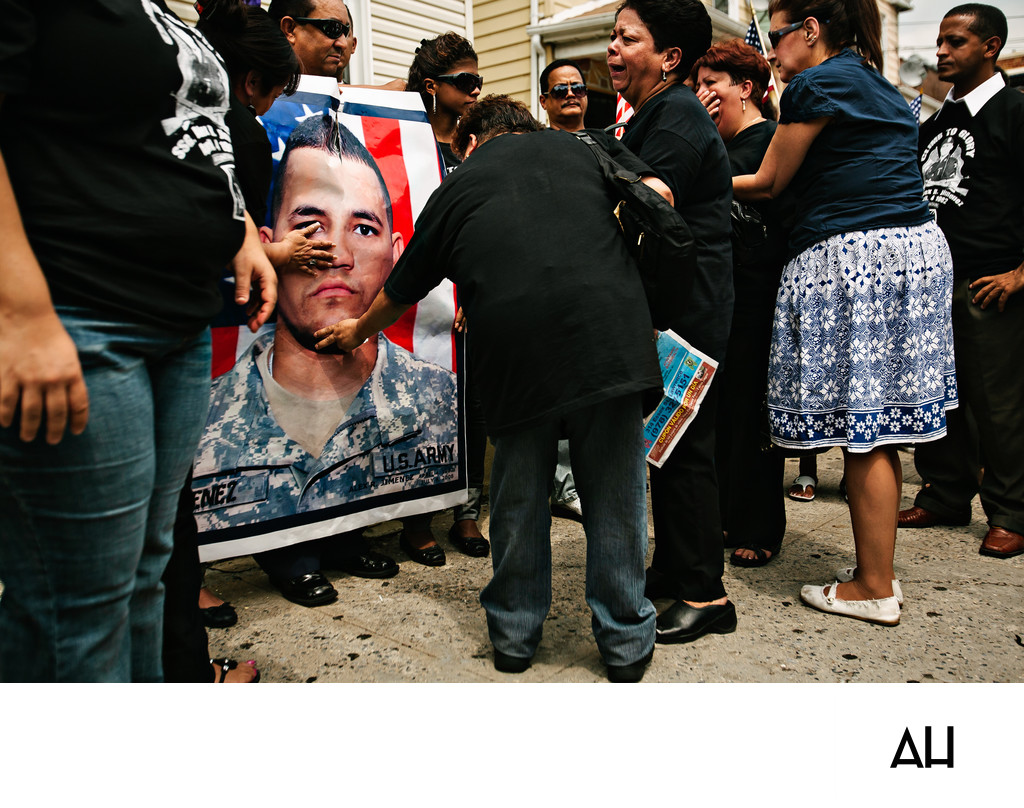 Family Mourns U.S. Army Soldier at Memorial