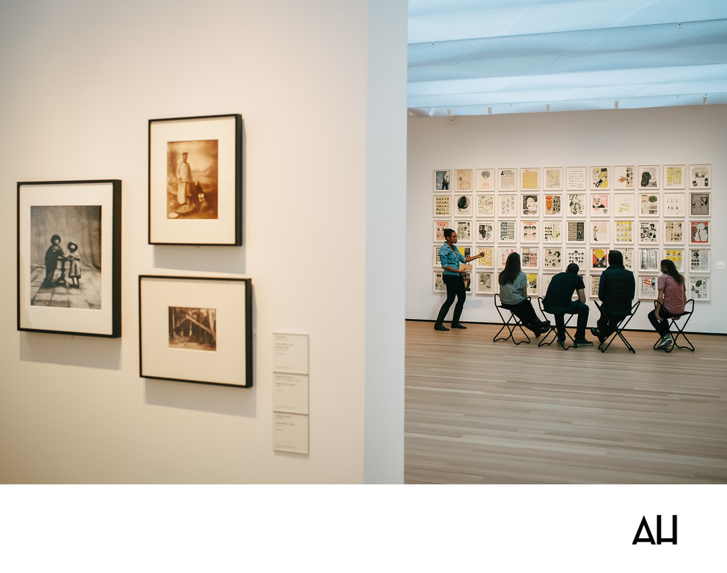 Art Students in a Yale Gallery Lesson