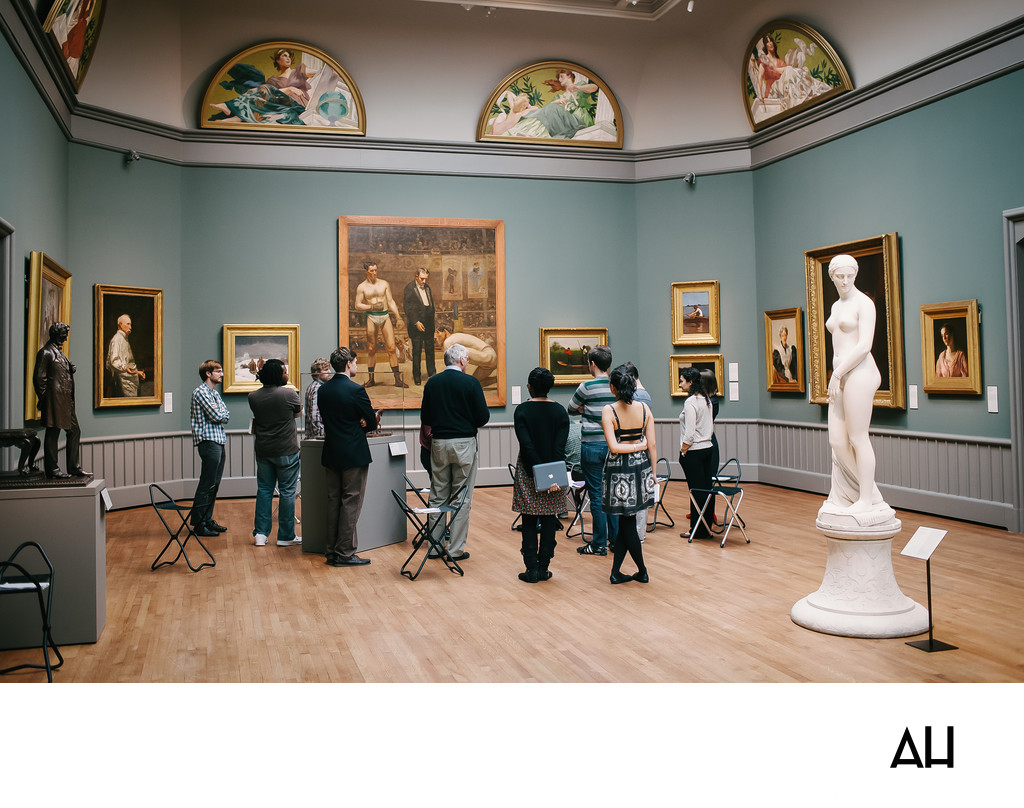 Museum Group Studying American Art at Yale