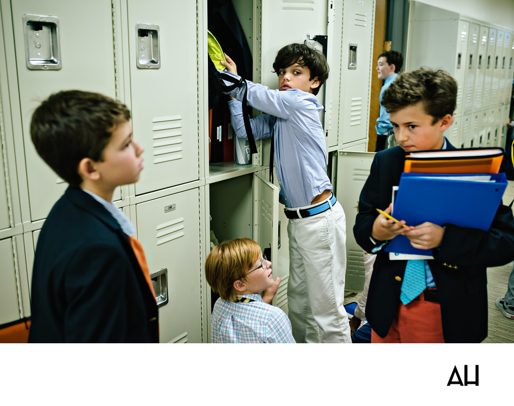 Middle School Students Between Classes