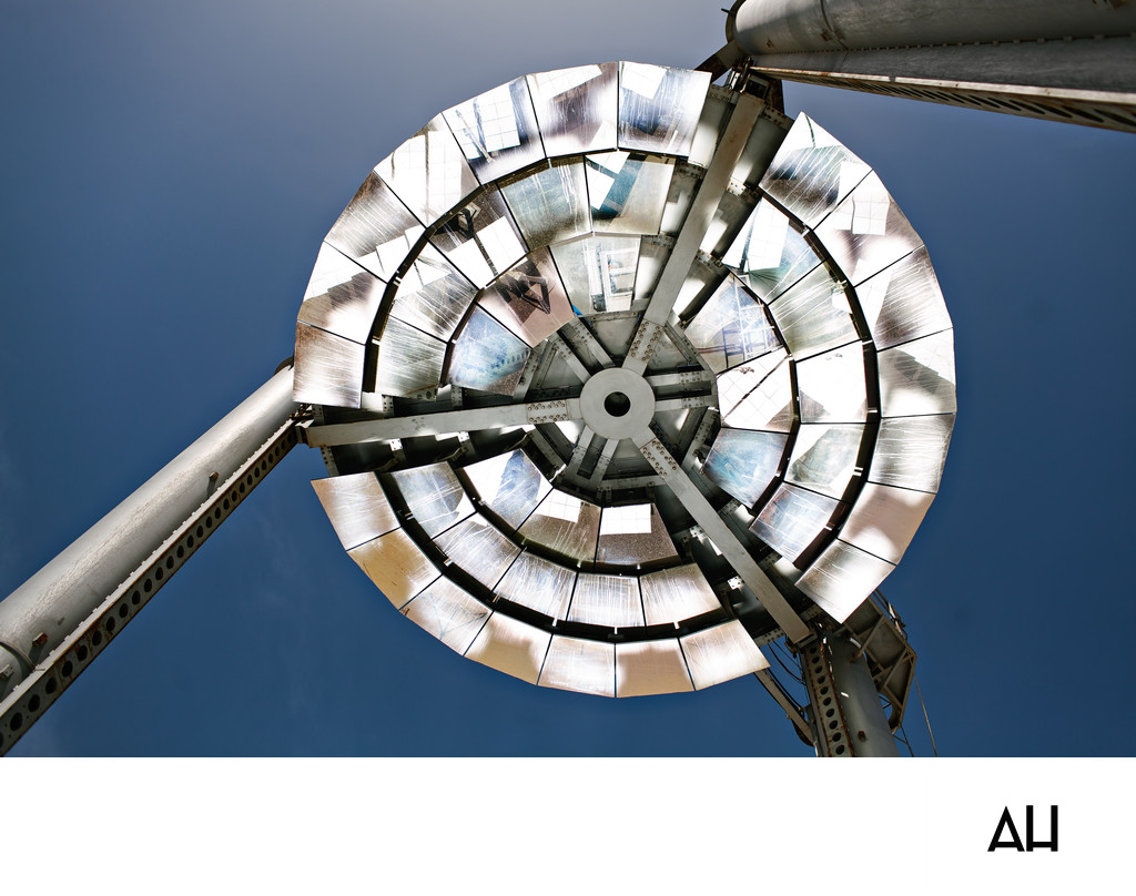 Solar Thermal Concentrator Viewed from Below
